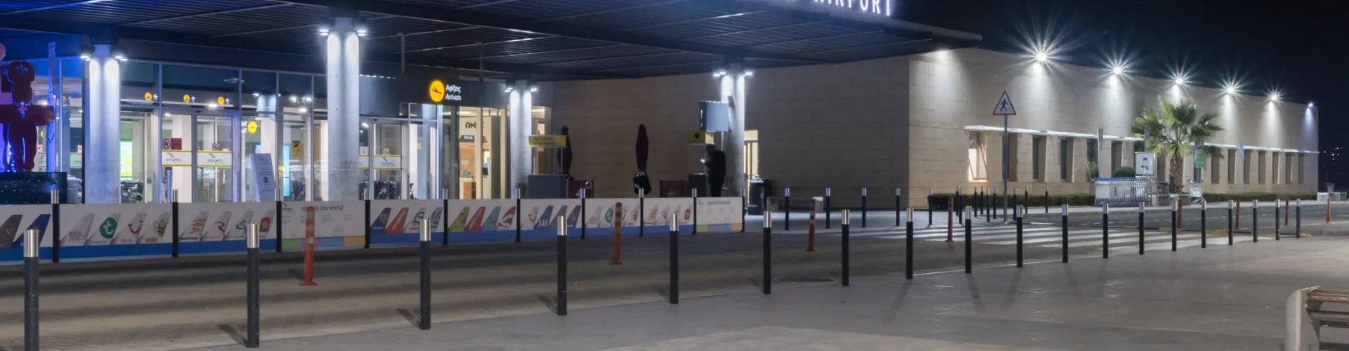 Runway-view sunset at Paphos International Airport