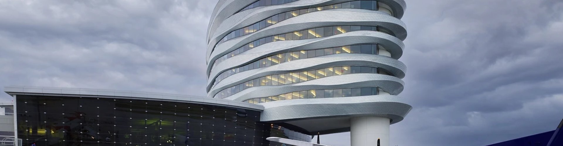 Runway view of Edmonton Intl Airport at sunset