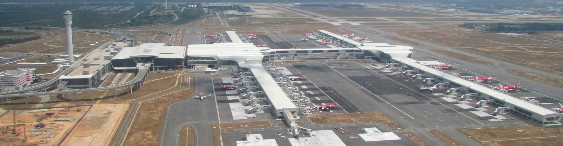 Runway view sunset at Kuala Lumpur Airport