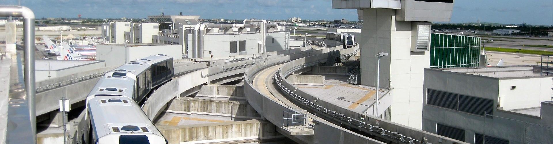 Runway sunset at Miami Airport, FL, US