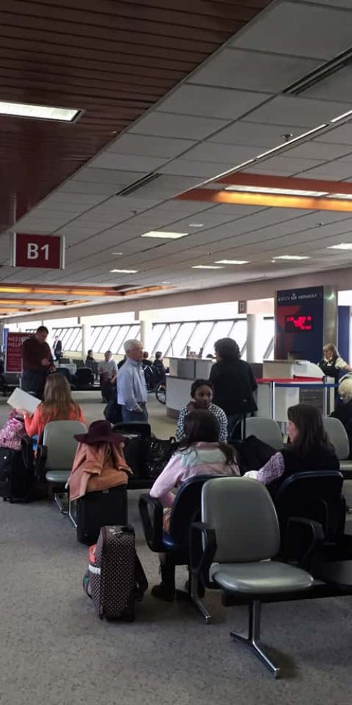 Inside lounge seating at Tallahassee Regional Airport