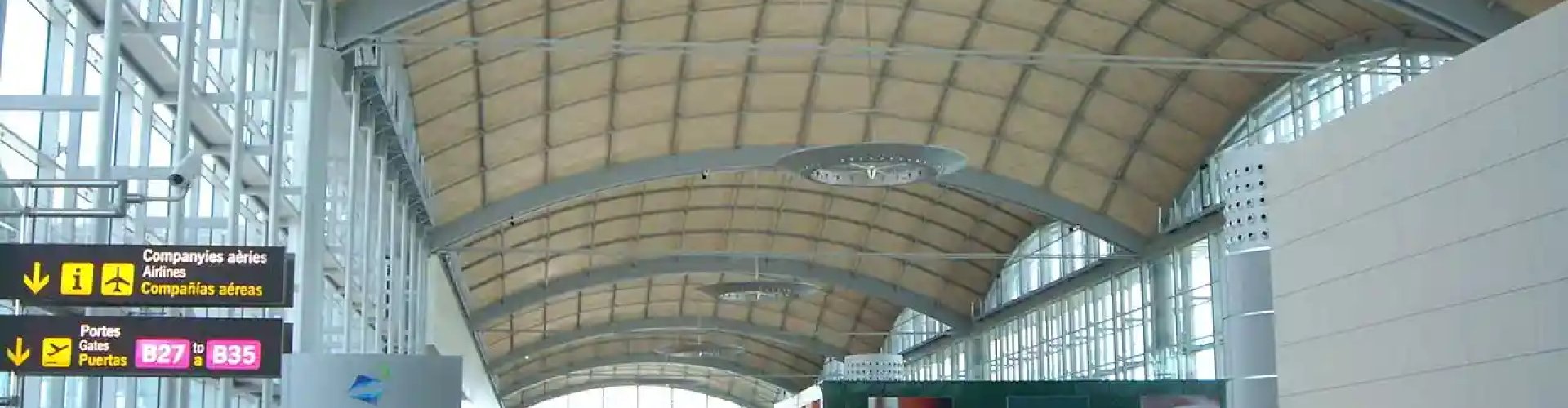 Runway view sunset at Valencia Airport