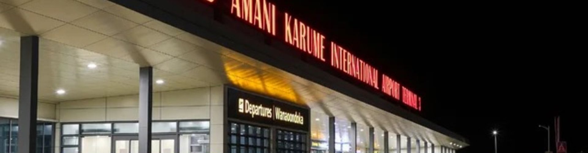 Runway-view sunset at Abeid Amani Karume International Airport, TZ