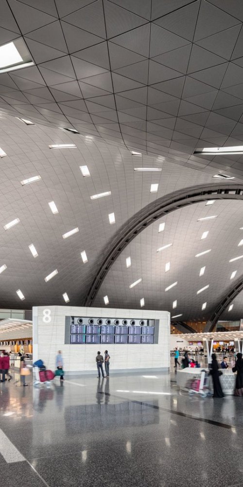 Doha Intl Airport lounge interior portrait