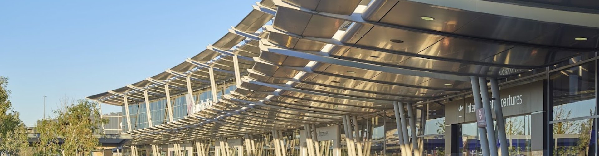 Runway view sunset at Perth International Airport