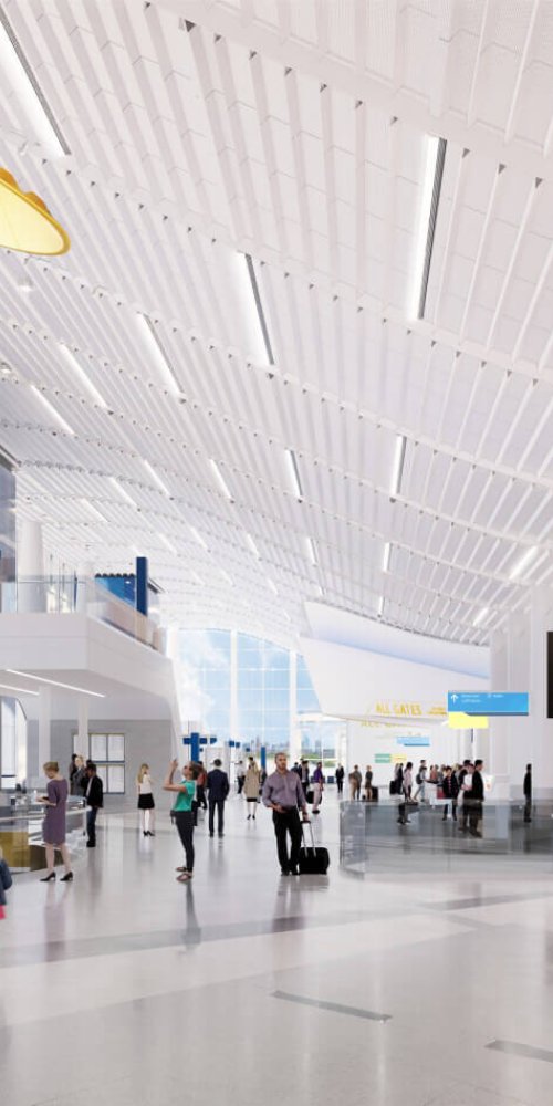 Charlotte Douglas Intl Airport lounge seating