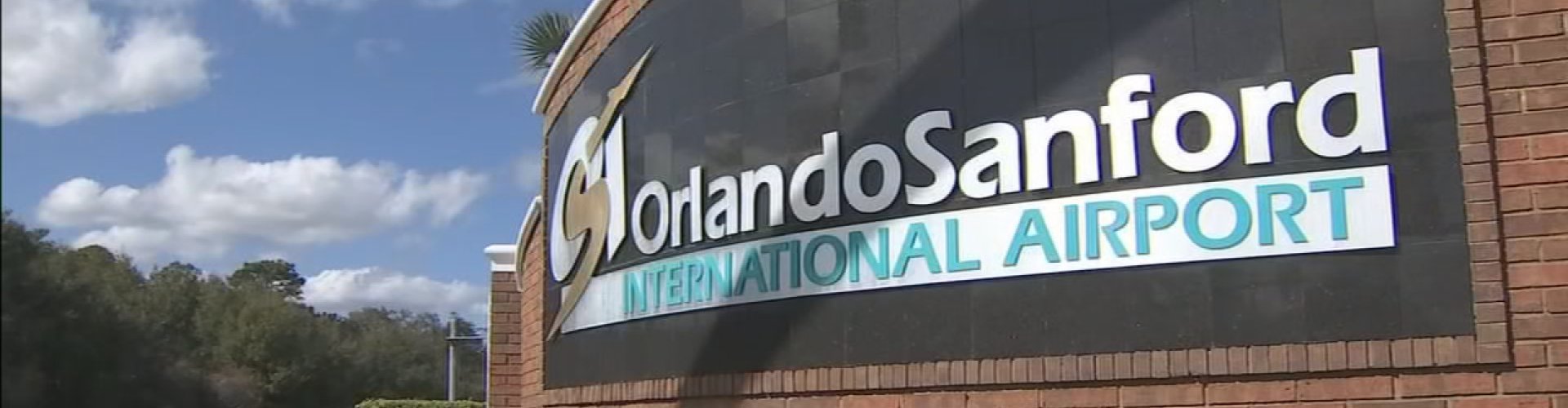 Runway view sunset at Orlando Sanford Intl Airport