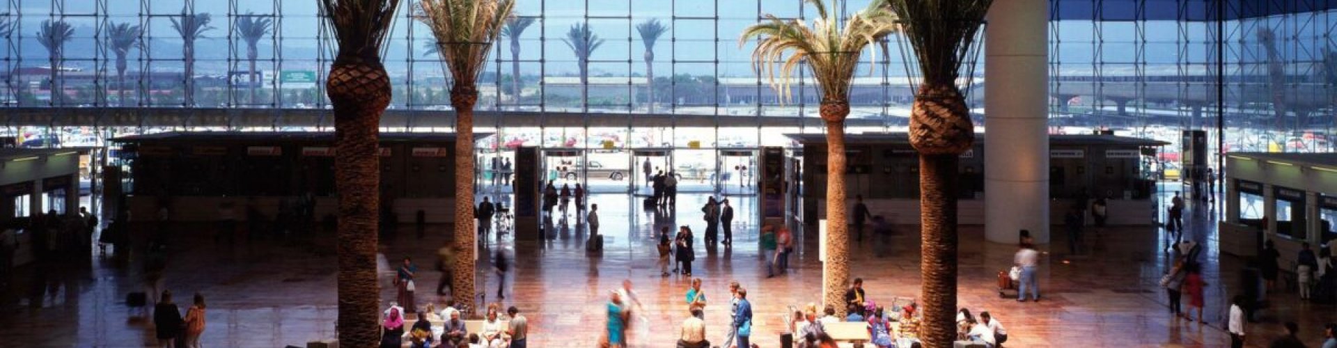 Runway view at sunset, Barcelona El Prat Airport, ES