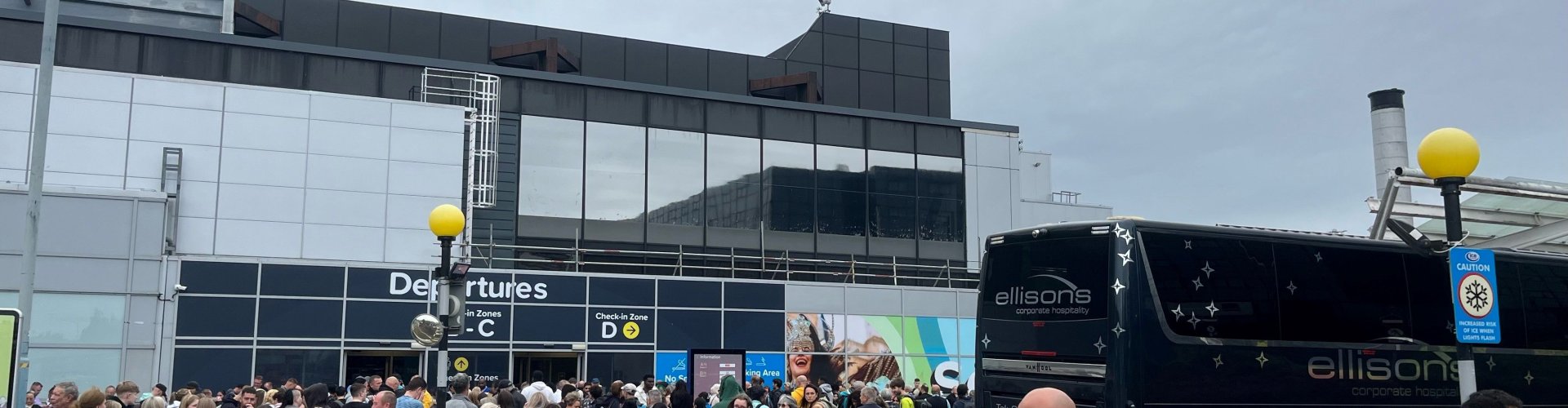Runway view at sunset, Birmingham Airport