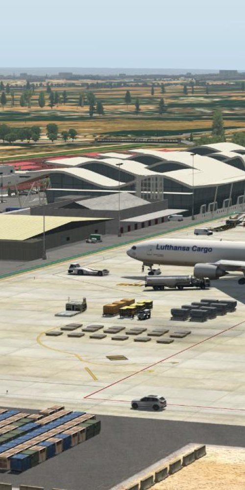 Zaragoza Airport lounge interior portrait