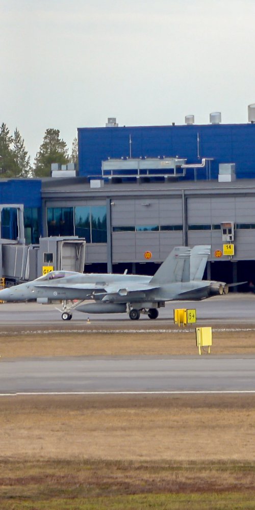 Oulu Airport lounge interior portrait